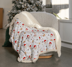 Jolly Santa Christmas Blanket