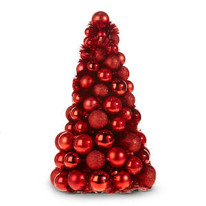 Tree Toppers 1: Red Vintage Bauble Tree - Small