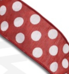 Red with White Polka Dot Ribbon