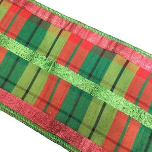 Red and Green Plaid Ribbon