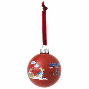 Beatrix Potter Peter Rabbit and Benjamin FUN Christmas Hanging Bauble