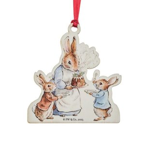 Beatrix Potter MRS Rabbit with Christmas Pudding