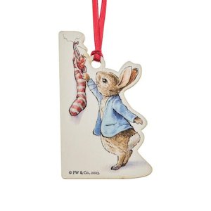 Beatrix Potter Peter Rabbit with Christmas Stocking