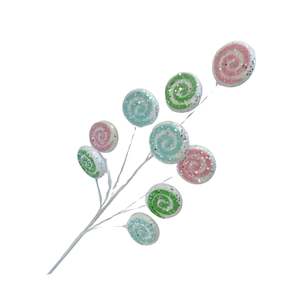 Pink and Blue and Mint Swirl Lolly Pick