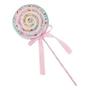 Pink and Mint Sprinkle Lollypop Pick