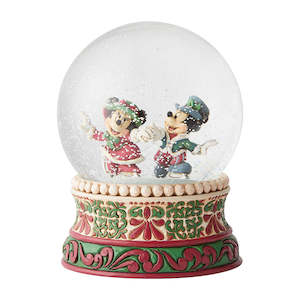 Jim Shore - Disney Traditions - Micky and Minnie Skating Snow Globe