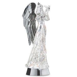 All Things Disney: Clear Light Up Angela Holding Dove with Silver Swirling Glitter