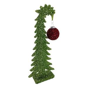 Grinch Green Tree with Hanging Red Bauble