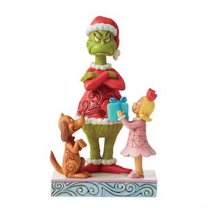 All Things Grinch: Jim Shore - The Grinch - Max and Cindy Giving Gift to Grinch