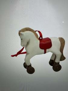 Vintage Style Rocking Horse - Hanging Decoration