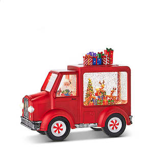 Santa and his Reindeer Musical Lit Water Truck