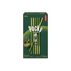 GLICO POCKY Chocolate Biscuit Stick Strong Matcha 61.6g