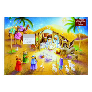 Stationery: Advent Calendar Juvenile Nativity Scene