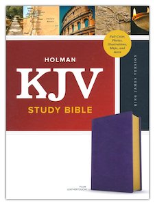 KJV Holman Study Bible Plum L/touch