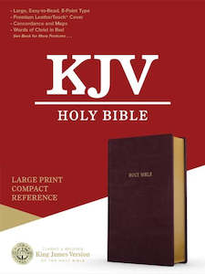 Stationery: KJV  Bible Compact Ref Burgundy L/P Lth/Touch