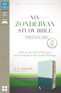 NIV  Bible Study Personal Full Colour Im/Lth Blue/Turq Index