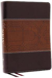 Stationery: NKJV  Bible Study Full-Colour Brown (Im/Leather)