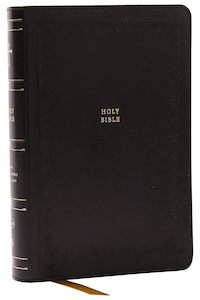 Stationery: NKJV  Bible Compact Ref Black Leathersoft