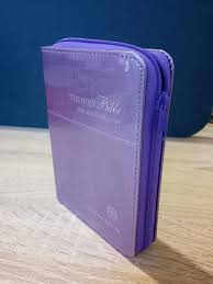 GNB Compact Bible Purple with Zip - Im/Lth