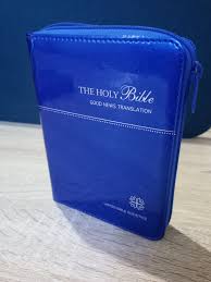 GNB  Compact Bible Blue with Zip - Im/Lth