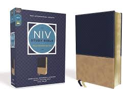 Stationery: NIV  Study Bible Fully Rev Ed Full Colour Navy/Tan Leathersoft