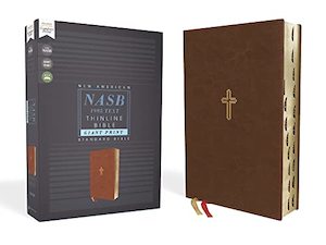 Stationery: NASB  Bible Thinline G/P Index Brown Lthsoft