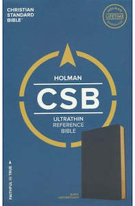 Stationery: CSB  Holman Bible Ultra/thin Ref Black Lthtouch