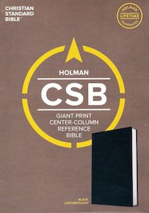 CSB  Bible Centre Column Giant Print Black Lth/Touch