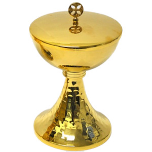 Ciborium 24K G/Pl Hammered - Standard