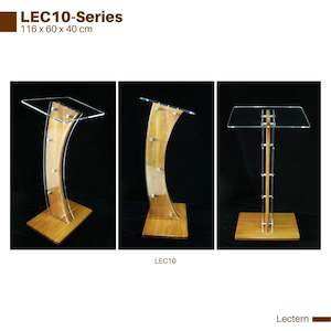 Lectern Mahogany/Acrylic Free Standing