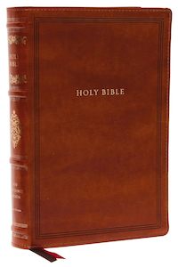 KJV  Bible Sovereign Edit Ref Wide Margin Brown Leathersoft