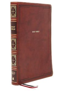 KJV Bible Giant Print Thinline Brown Leather Soft