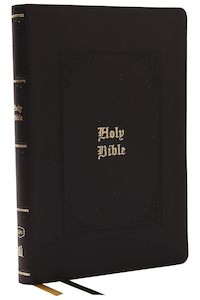 Stationery: KJV  Bible Thinline Giant Print Black Leathersoft