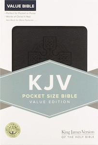 Stationery: KJV  Bible Value Ed Black Pocket  Lth/Touch