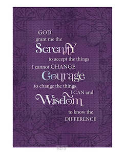 Journal Luxleather - Serenity Prayer Purple