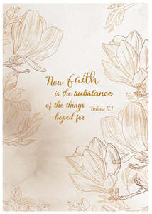 Journal Luxleather - Now Faith is the Substance...White/Red