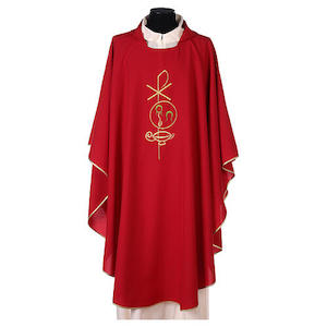 Chasuble Red Polyester - Italian