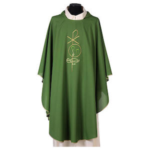 Chasuble Green Polyster - Italian