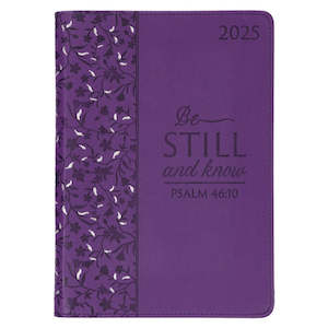 2025 Executive Planner with Zip - Be Still and Know - Purple