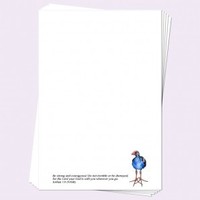 Poko pukeko writing paper (white)