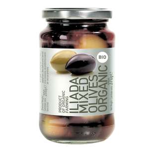 Specialised food: Organic Mixed Whole Olives 'Iliada' 370g - Platinum Line