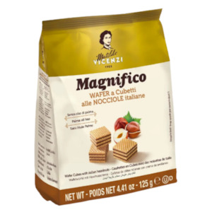 Wafer Hazelnut Cubes 'Vicenzi' 125g