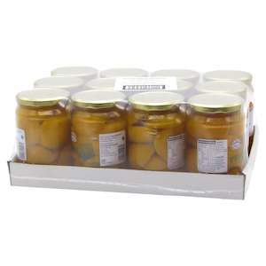 Specialised food: 12 pack - Greek peach halves in light syrup 680g