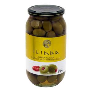 Specialised food: Green Olives stuffed w/ Pimento 'Iliada' 950g