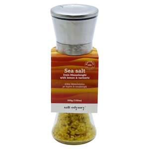 Sea Salt w/turmeric and lemon stainless steel mill 200g