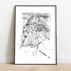 Local Prints By Leighton Corbett Art: HANMER SPRINGS ART PRINT