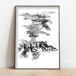 Local Prints By Leighton Corbett Art: WAIHEKE ISLAND ART PRINT