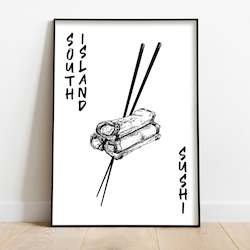 South Island Sushi Art Print