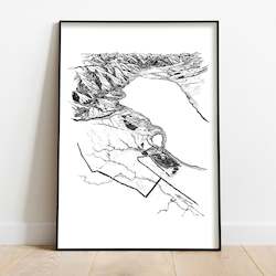 Local Prints By Leighton Corbett Art: LAKE ÅHAU ART PRINT