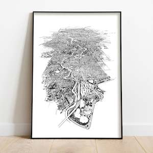 MELBOURNE CITY ART PRINT